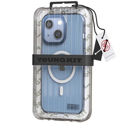 Apple iPhone 14 Kılıf M-safe Şarj Özellikli Youngkit Coloured Glaze Serisi Kapak - 6