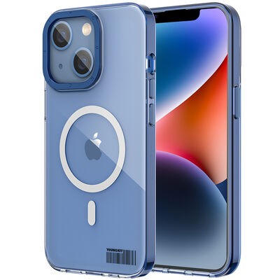 Apple iPhone 14 Kılıf M-safe Şarj Özellikli Youngkit Coloured Glaze Serisi Kapak - 8