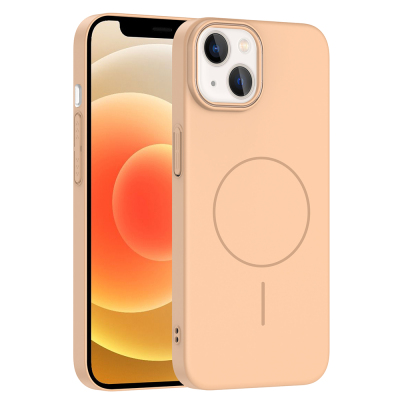 Apple iPhone 14 Kılıf M-safe Şarj Özellikli Zore Ruby Sert Kapak - Zore