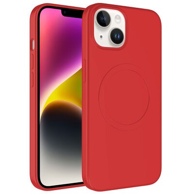 Apple iPhone 14 Kılıf M-safe Wireless Şarj Özellikli Pastel Renk Silikon Zore Plas Kapak - 6