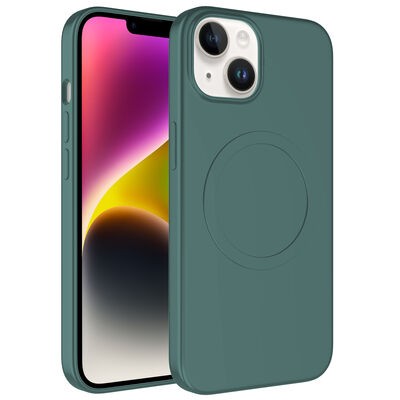 Apple iPhone 14 Kılıf M-safe Wireless Şarj Özellikli Pastel Renk Silikon Zore Plas Kapak - 1