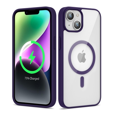 Apple iPhone 14 Kılıf Magsafe Wireless Şarj Özellikli Silikon Zore Ege Kapak - Thumbnail
