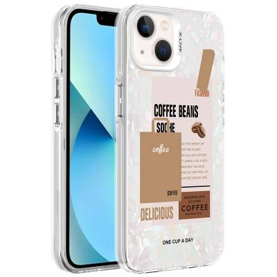 Apple iPhone 14 Kılıf Mermer Desenli Zore Marbello Kapak - Zore