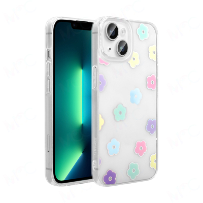 Apple iPhone 14 Kılıf Şeffaf Figürlü Zore Folk Sert Kapak - Zore