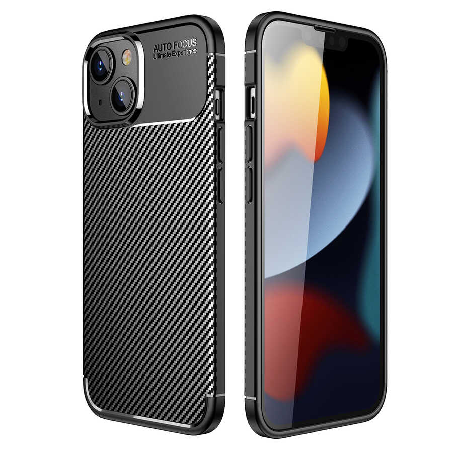 Apple iPhone 14 Kılıf Zore Negro Silikon Kapak - Siyah