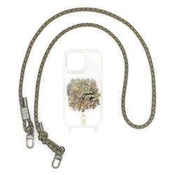 Apple iPhone 14 Plus Case Kajsa Missy And Match Transparent Patterned Rope Strap Cover - Kajsa