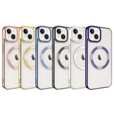 Apple iPhone 14 Plus Case Zore Setro Silicone with Magsafe Wireless Charging - 2