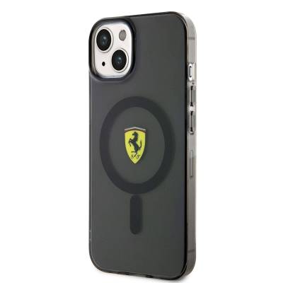 Apple iPhone 14 Plus Kılıf Ferrari M-safe Şarj Özellikli Yarı Transparan Dizayn Kapak - 2