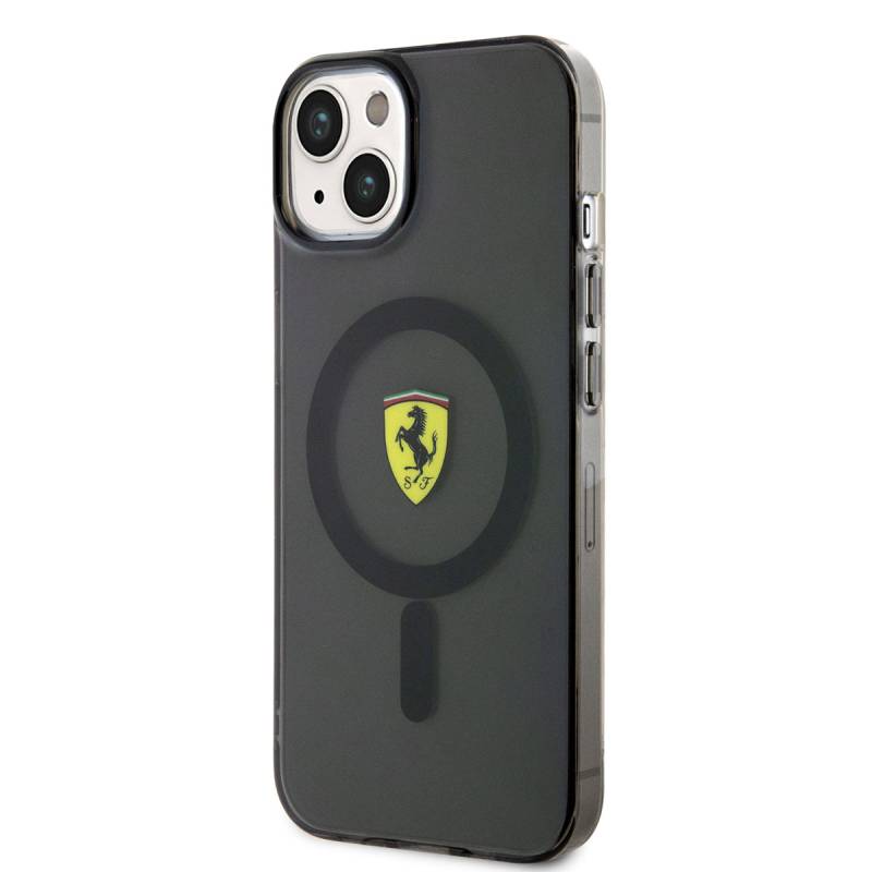 Apple iPhone 14 Plus Kılıf Ferrari M-safe Şarj Özellikli Yarı Transparan Dizayn Kapak - 2