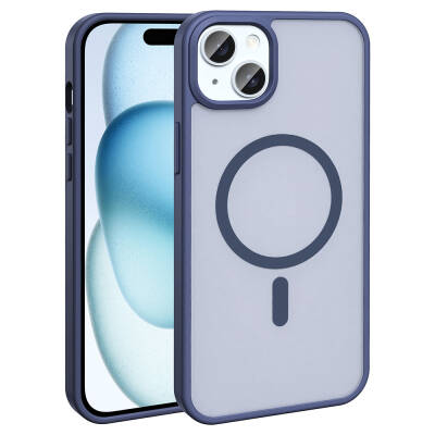 Apple iPhone 14 Plus Kılıf M-safe Şarj Özellikli Mat Arka Yüzey Zore Sio Kapak - Zore