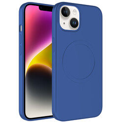 Apple iPhone 14 Plus Kılıf M-safe Wireless Şarj Özellikli Pastel Renk Silikon Zore Plas Kapak - Zore