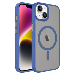 Apple iPhone 14 Plus Kılıf Mat Arka Yüzey Wireless Şarj Özellikli Zore Flet M-safe Kapak - Zore