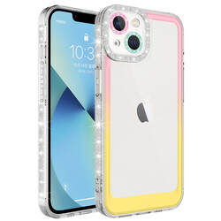 Apple iPhone 14 Plus Kılıf Simli ve Renk Geçiş Tasarımlı Lens Korumalı Zore Park Kapak - Thumbnail