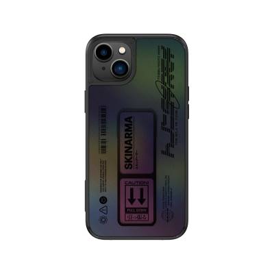Apple iPhone 14 Plus Kılıf SkinArma Holografik Tasarımlı Standlı Deri Görünümlü Kira Kobai Kapak - Skinarma