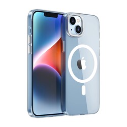 Apple iPhone 14 Plus Kılıf Wiwu Magnetic Crystal Sert PC Kapak - Thumbnail