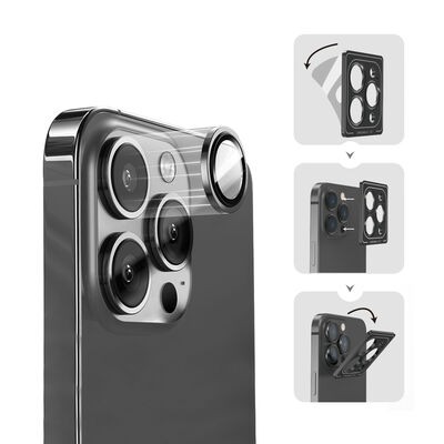 Apple iPhone 14 Plus Wiwu Lens Guard Metal Kamera Lens Koruyucu - 3