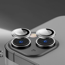 Apple iPhone 14 Plus Wiwu Lens Guard Metal Kamera Lens Koruyucu Siyah
