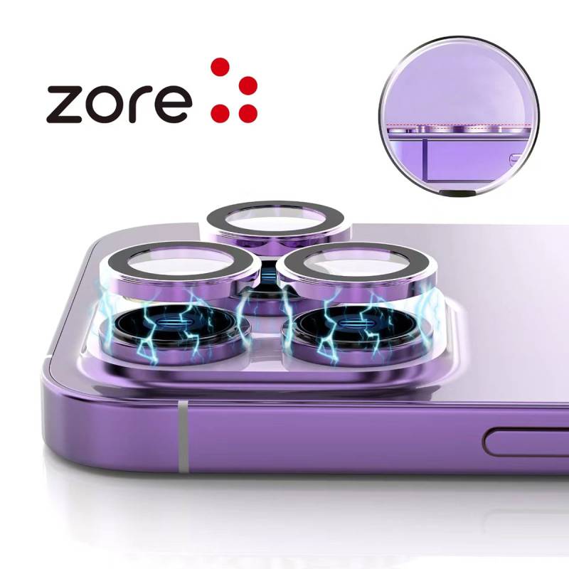 Apple iPhone 14 Plus Zore CL-12 Premium Safir Parmak İzi Bırakmayan Anti-Reflective Kamera Lens Koruyucu - 2