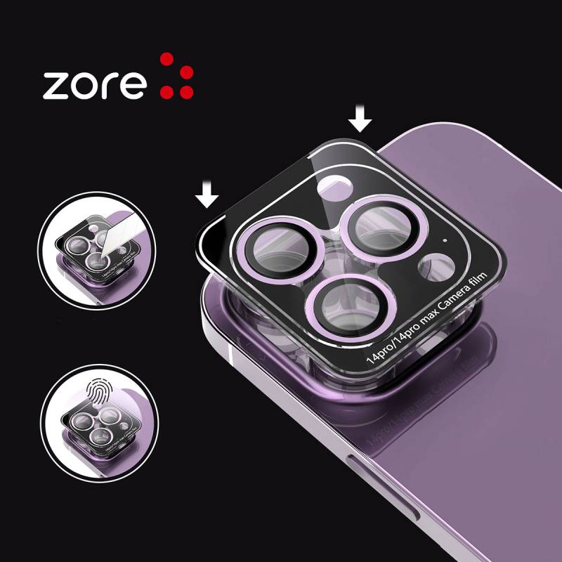 Apple iPhone 14 Plus Zore CL-12 Premium Safir Parmak İzi Bırakmayan Anti-Reflective Kamera Lens Koruyucu - 3