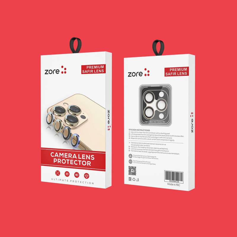 Apple iPhone 14 Plus Zore CL-12 Premium Safir Parmak İzi Bırakmayan Anti-Reflective Kamera Lens Koruyucu - 4