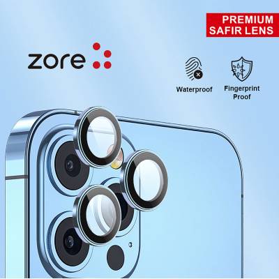 Apple iPhone 14 Plus Zore CL-12 Premium Safir Parmak İzi Bırakmayan Anti-Reflective Kamera Lens Koruyucu - 5