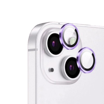 Apple iPhone 14 Plus Zore CL-12 Premium Sapphire Anti-Fingerprint and Anti-Reflective Camera Lens Protector Purple