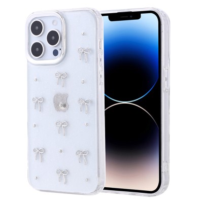 Apple iPhone 14 Pro Case Airbag Design Silvery Transparent Zore Kutup Cover - 4