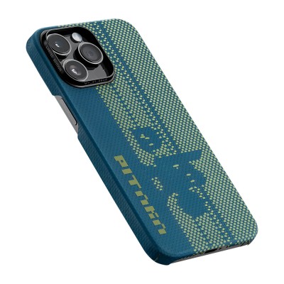 Apple iPhone 14 Pro Case MagSafe Charging Featured Aramid Fiber Pitaka Tactile Woven Pixel Game Cover - 4