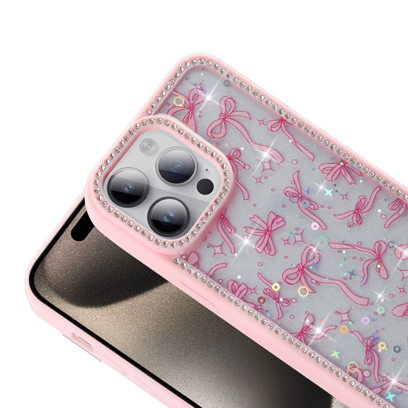 Apple iPhone 14 Pro Case Stone and Glitter Design Zore Azra Cover - 10