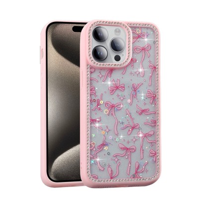 Apple iPhone 14 Pro Case Stone and Glitter Design Zore Azra Cover - 4