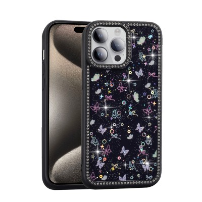 Apple iPhone 14 Pro Case Stone and Glitter Design Zore Azra Cover - 3
