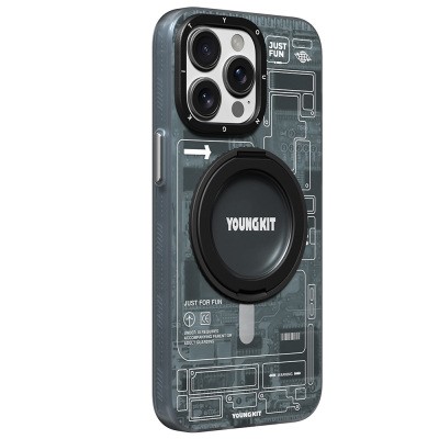 Apple iPhone 14 Pro Case with Magsafe Charging Feature Youngkit 360° Stand Technology Series Cover - 7