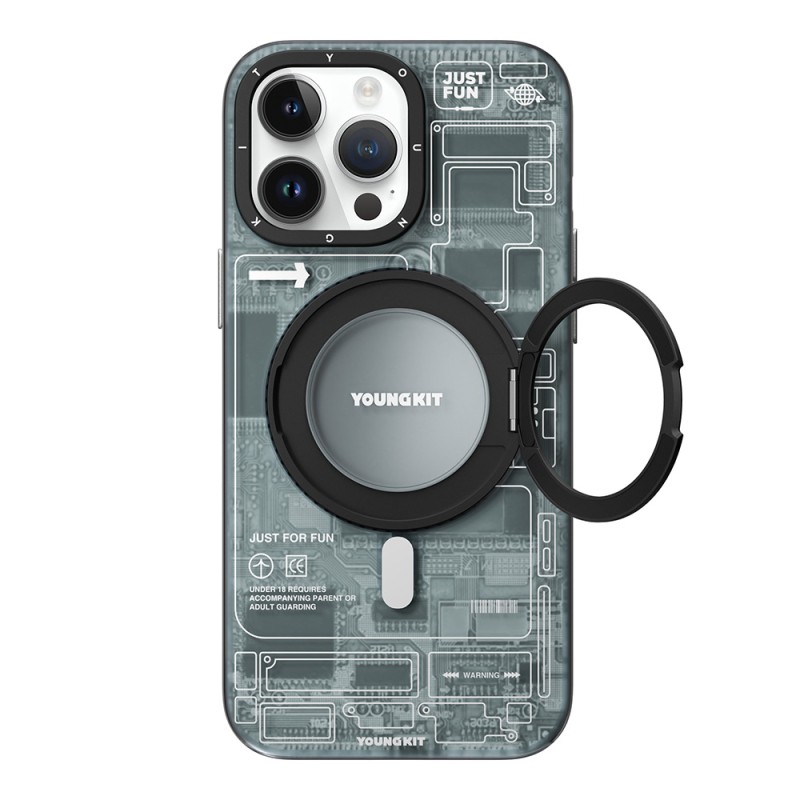 Apple iPhone 14 Pro Case with Magsafe Charging Feature Youngkit 360° Stand Technology Series Cover - 4