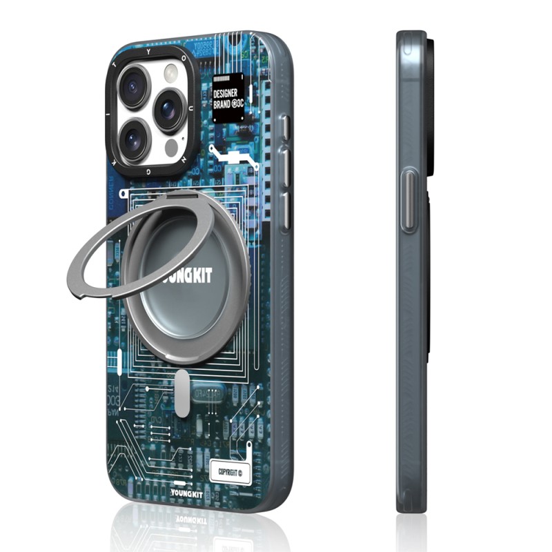 Apple iPhone 14 Pro Case with Magsafe Charging Feature Youngkit 360° Stand Technology Series Cover - 3