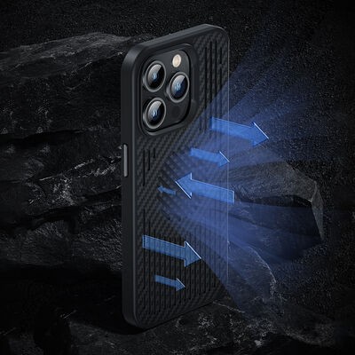 Apple iPhone 14 Pro Kılıf Benks Magnetic Cooling Kevlar Karbon Soğutucu Özellikli Telefon Kılıfı - 7