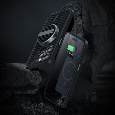 Apple iPhone 14 Pro Kılıf Benks Magnetic Cooling Kevlar Karbon Soğutucu Özellikli Telefon Kılıfı - 9