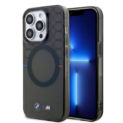 Apple iPhone 14 Pro Kılıf BMW M-safe Şarj Özellikli Transparan M Dizayn Kapak - BMW