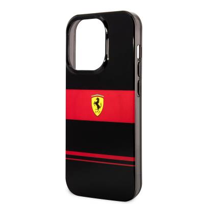 Apple iPhone 14 Pro Kılıf Ferrari Orjinal Lisanslı M-safe Şarj Özellikli Yatay Çizgili Dizayn Kapak - 5