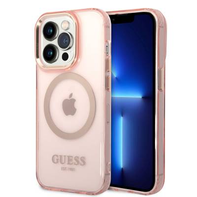 Apple iPhone 14 Pro Kılıf GUESS M-safe Şarj Özellikli Airbagli Dizayn Kapak - Guess