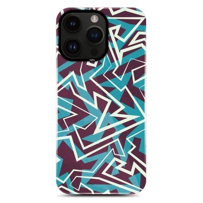 Apple iPhone 14 Pro Kılıf HD Desenli Kajsa Shield Plus Grafiti Serisi Kapak Mor