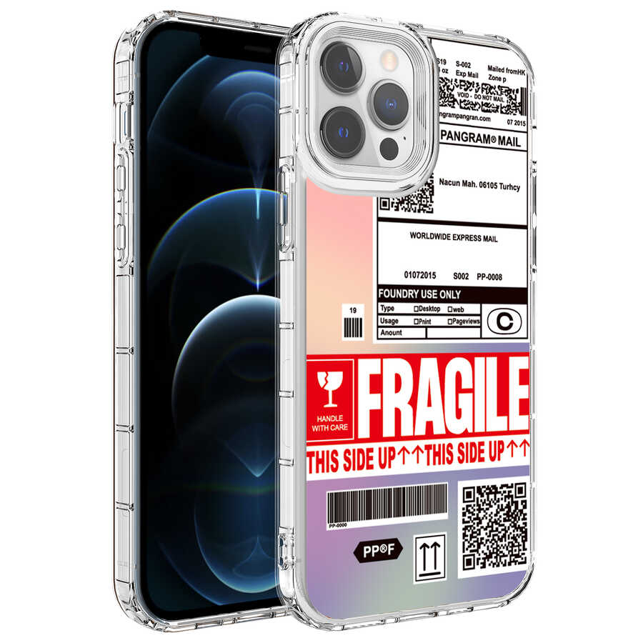 Apple iPhone 14 Pro Kılıf Kamera Korumalı Renkli Desenli Sert Silikon Zore Korn Kapak - NO5
