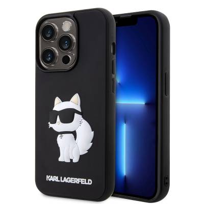 Apple iPhone 14 Pro Kılıf Karl Lagerfeld 3D Rubber Choupette Dizayn Kapak - Karl Lagerfeld