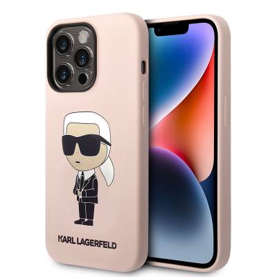 Apple iPhone 14 Pro Kılıf Karl Lagerfeld Silikon Karl Dizayn Kapak - Karl Lagerfeld
