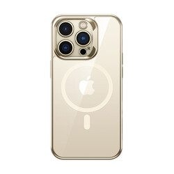 Apple iPhone 14 Pro Kılıf M-safe Şarj Özellikli Cam Yüzey Ekran Koruyuculu Benks Electroplated Kapak - Benks