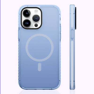 Apple iPhone 14 Pro Kılıf M-safe Şarj Özellikli Mat Arka Yüzey Benks Drop Resistance Kapak - Benks