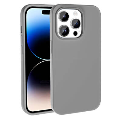 Apple iPhone 14 Pro Kılıf M-safe Şarj Özellikli Sıvı Teknolojili Silinebilir Sert Zore Kivi Kapak - Zore