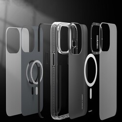 Apple iPhone 14 Pro Kılıf M-safe Şarj Özellikli YoungKit Kamuflaj Serisi Kapak - 7
