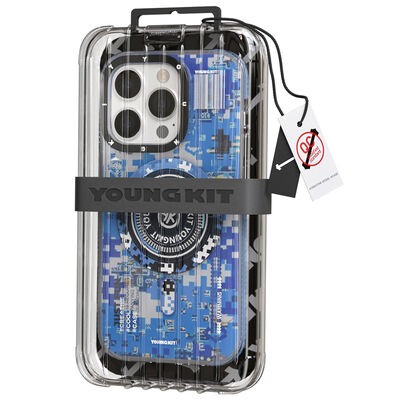 Apple iPhone 14 Pro Kılıf M-safe Şarj Özellikli YoungKit Kamuflaj Serisi Kapak - 12