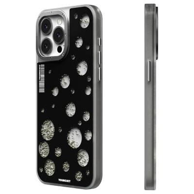 Apple iPhone 14 Pro Kılıf M-safe Şarj Özellikli Youngkit Quicksand Beads Serisi Kapak - Youngkit