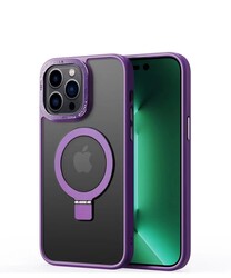 Apple iPhone 14 Pro Kılıf M-safe Wireless Şarj Özellikli Standlı Zore Ting Kapak - Zore